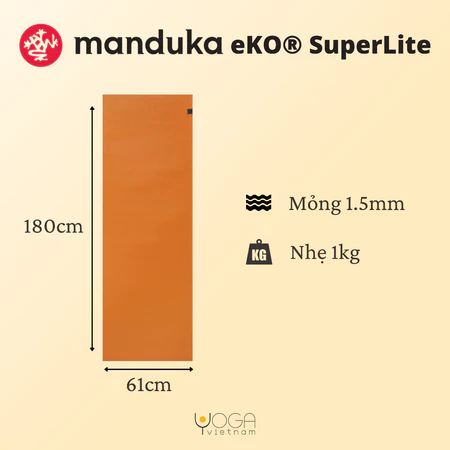 Thảm tập yoga du lịch MANDUKA EKO® SUPERLITE 1.5mm