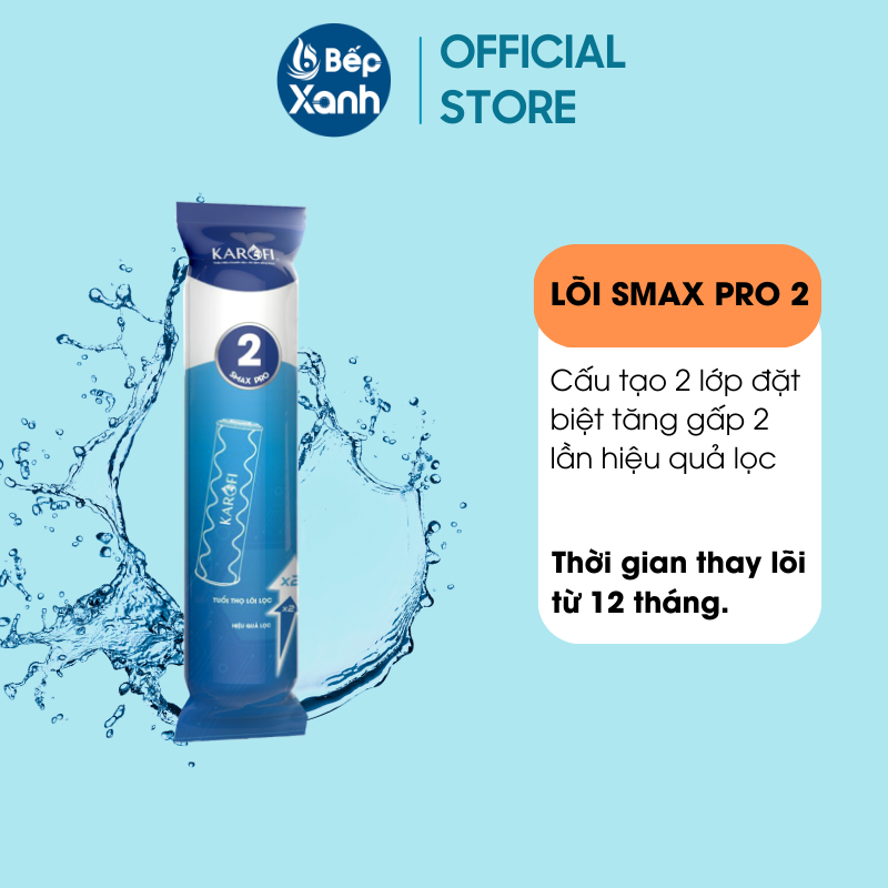 Ảnh Bộ lõi lọc Karofi 1,2,3 SMAX PRO - Hàng chính hãng, lắp được cho các máy lọc RO có 3 cốc lọc thô 10 inch 4