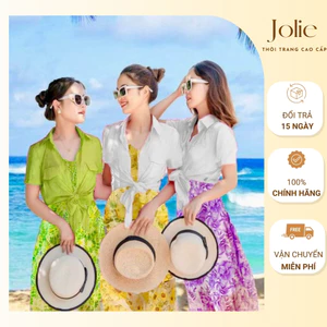 Set váy đi biển 2 món rực rỡ tôn dáng, tôn da thiết kế cao cấp JOLIE FASHION