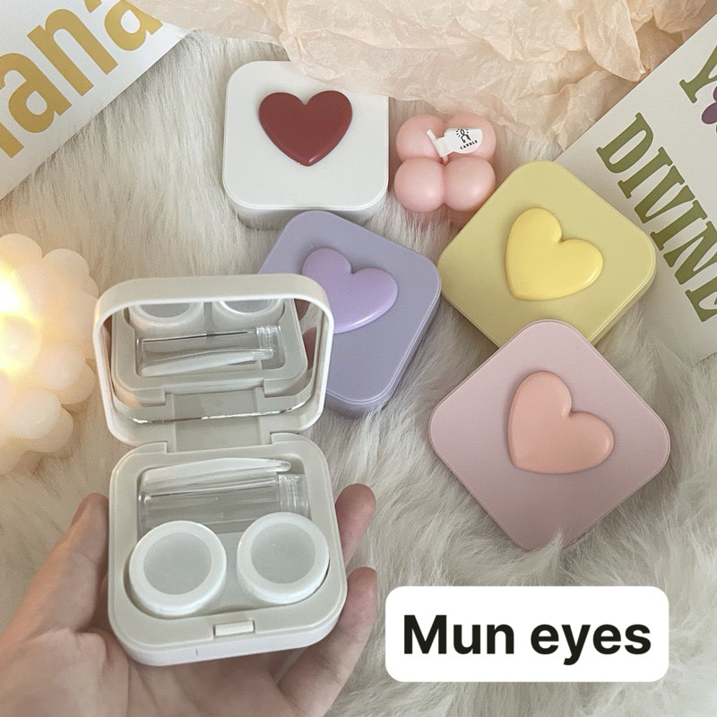 Khay đựng lens trái tim size Trung Muneyes Angel eye