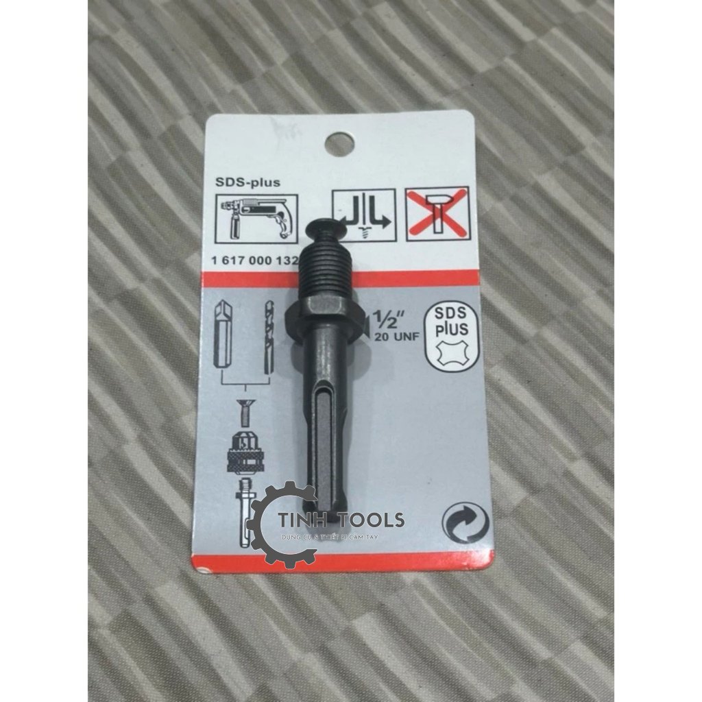 Đầu nối Ty Nối chuyển đổi đầu khoan sang bê tông gài SDS-Plus 1/2” 20 UNF, thanh gài nối máy khoan