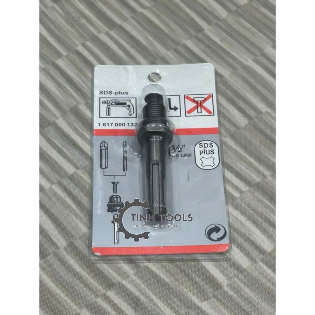 Đầu nối Ty Nối chuyển đổi đầu khoan sang bê tông gài SDS-Plus 1/2” 20 UNF, thanh gài nối máy khoan