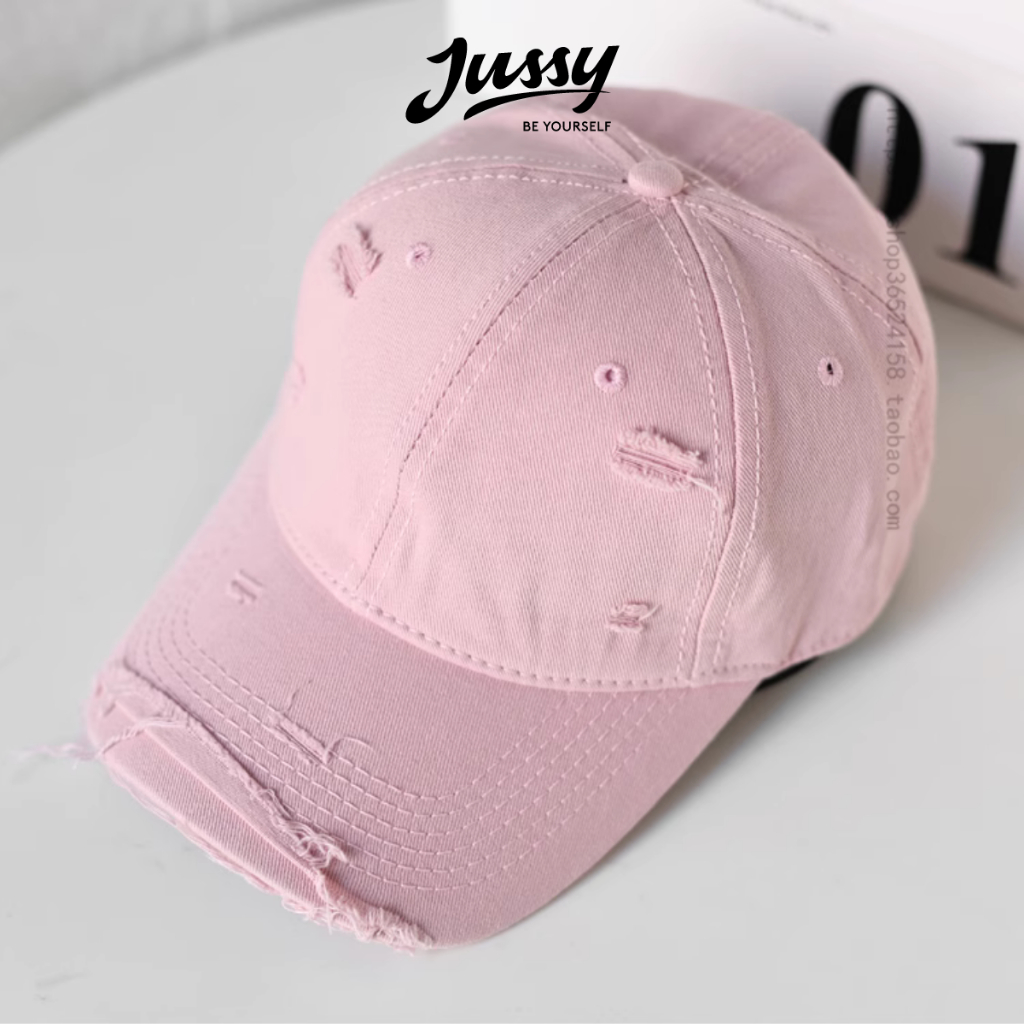 Mũ Lưỡi Trai Rách Trơn Basic Jussy Official Vải Kaki Cotton Thoáng Mát ...