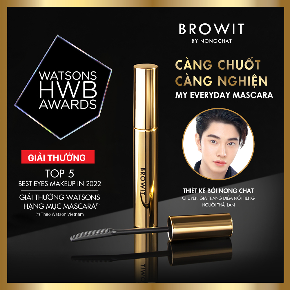 Ảnh Set Trang Điểm Mắt BROWIT My Everyday Mascara Nongchat và Kẻ Mắt Aurora Long Stay 2