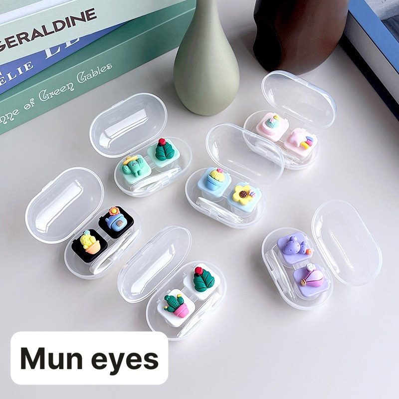 Khay đựng lens mini xương rồng Mun eyes