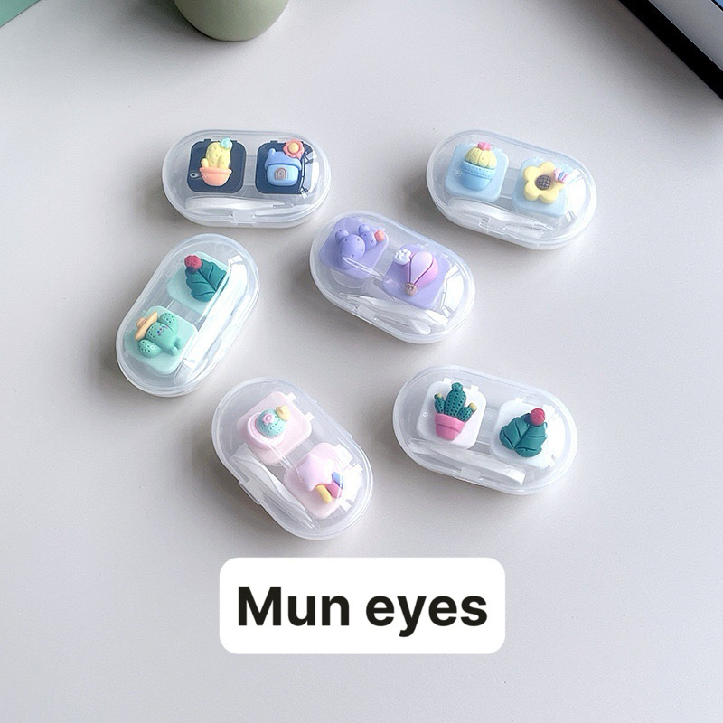 Khay đựng lens mini xương rồng Mun eyes