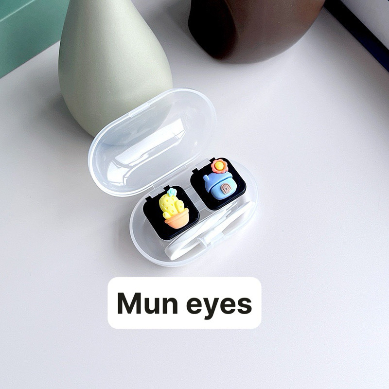 Khay đựng lens mini xương rồng Mun eyes