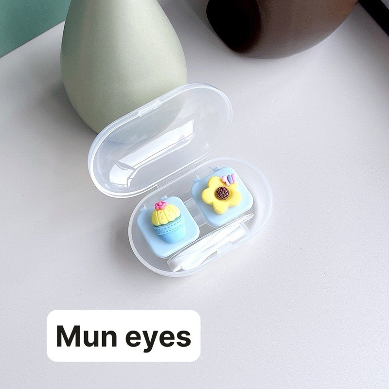 Khay đựng lens mini xương rồng Mun eyes