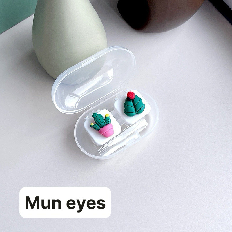 Khay đựng lens mini xương rồng Mun eyes
