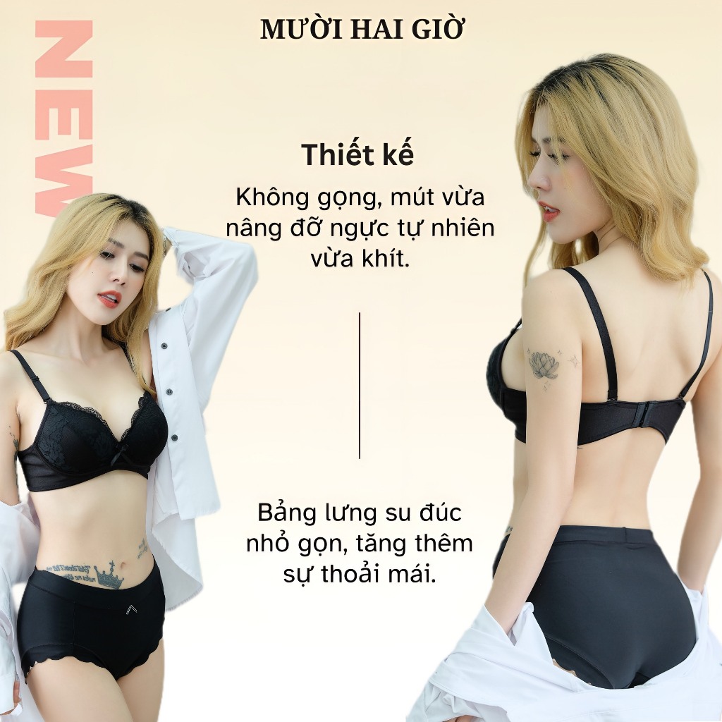 Áo ngực mút vừa chuyên mặt áo dài form chuẩn E485, Đồ lót 12h
