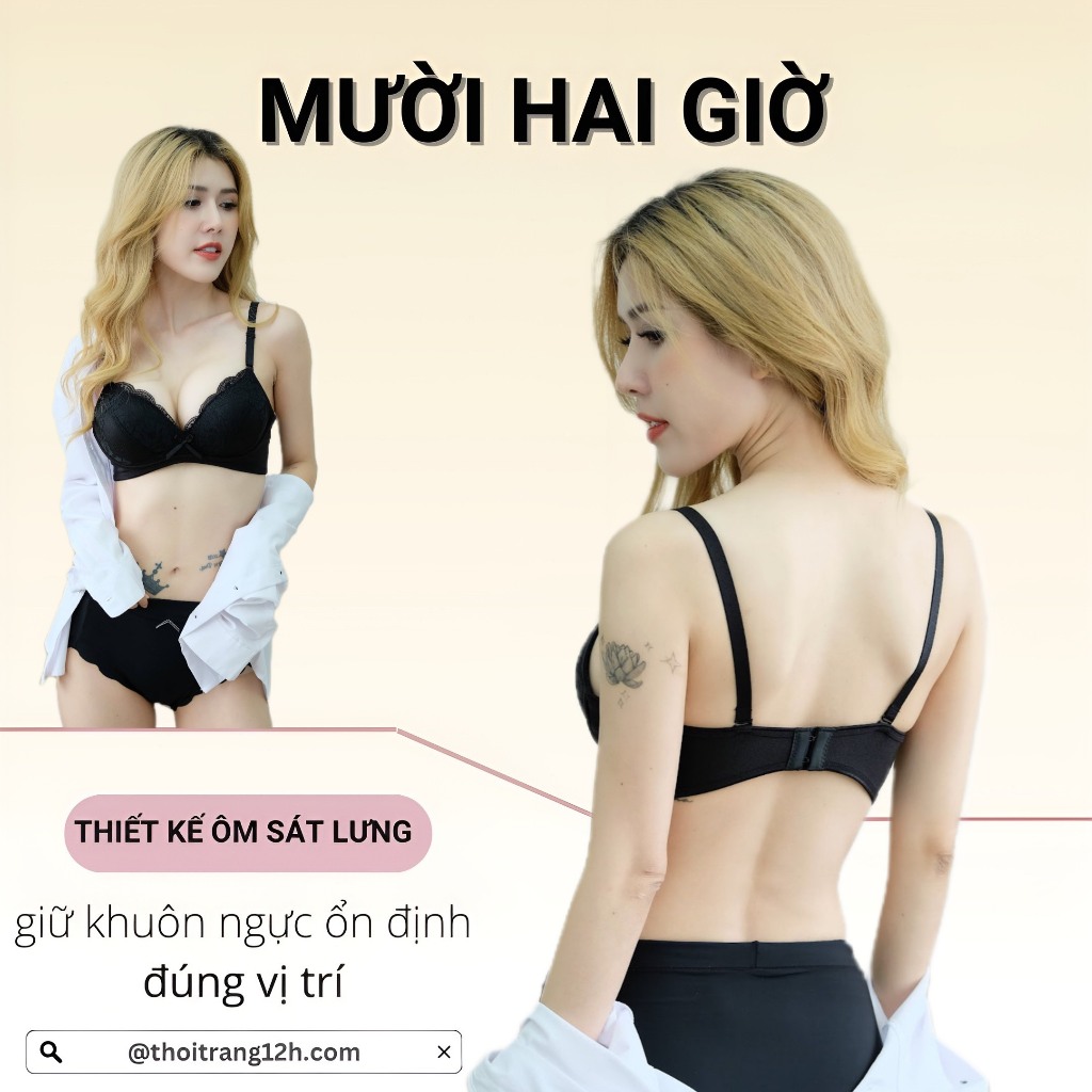 Áo ngực mút vừa chuyên mặt áo dài form chuẩn E485, Đồ lót 12h