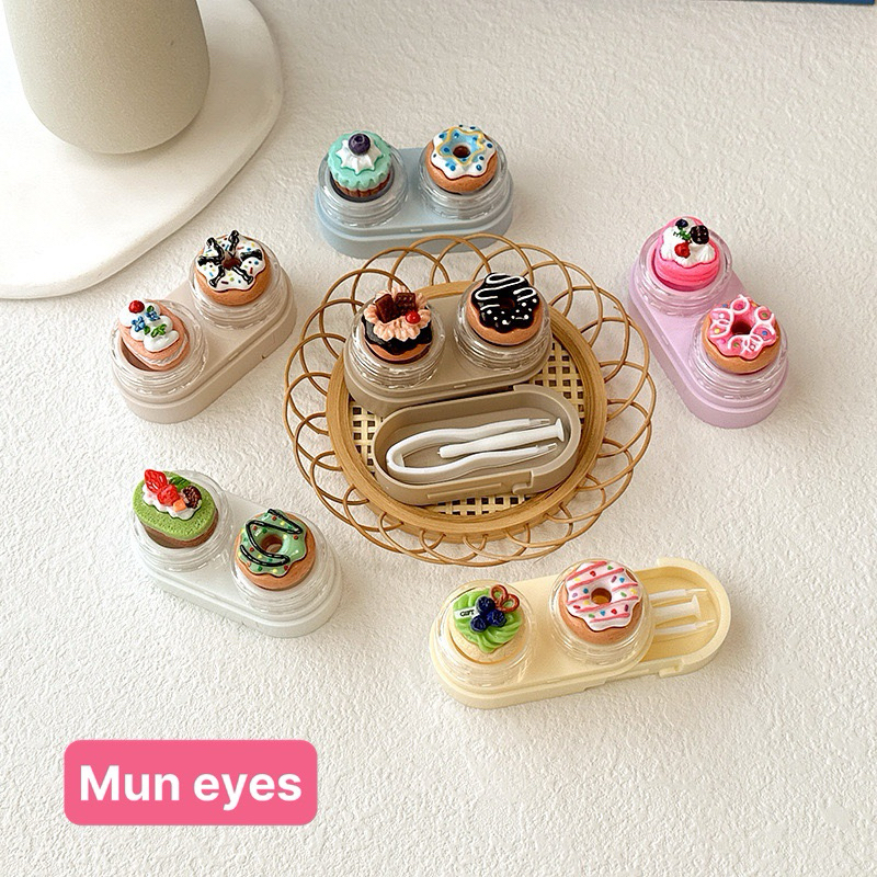 Khay charm đựng lens bánh donut trái cây