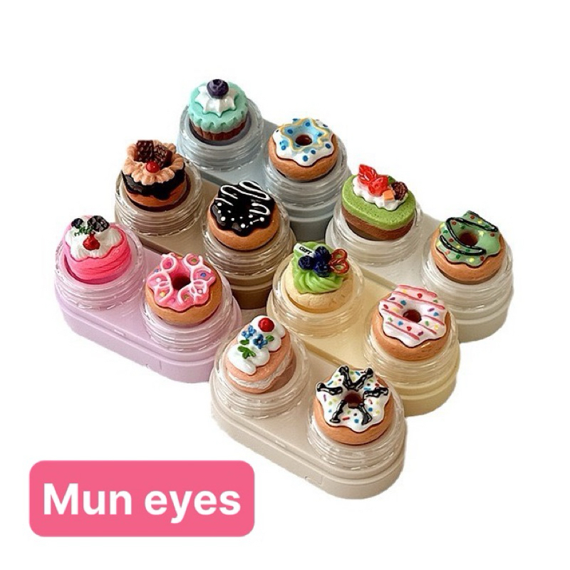 Khay charm đựng lens bánh donut trái cây