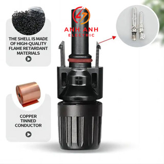 Ảnh 4 – Đầu nối MC4 1000V, jack kết nối MC4 1000V nối tấm pin năng lượng mặt trời (cặp đực + cái)