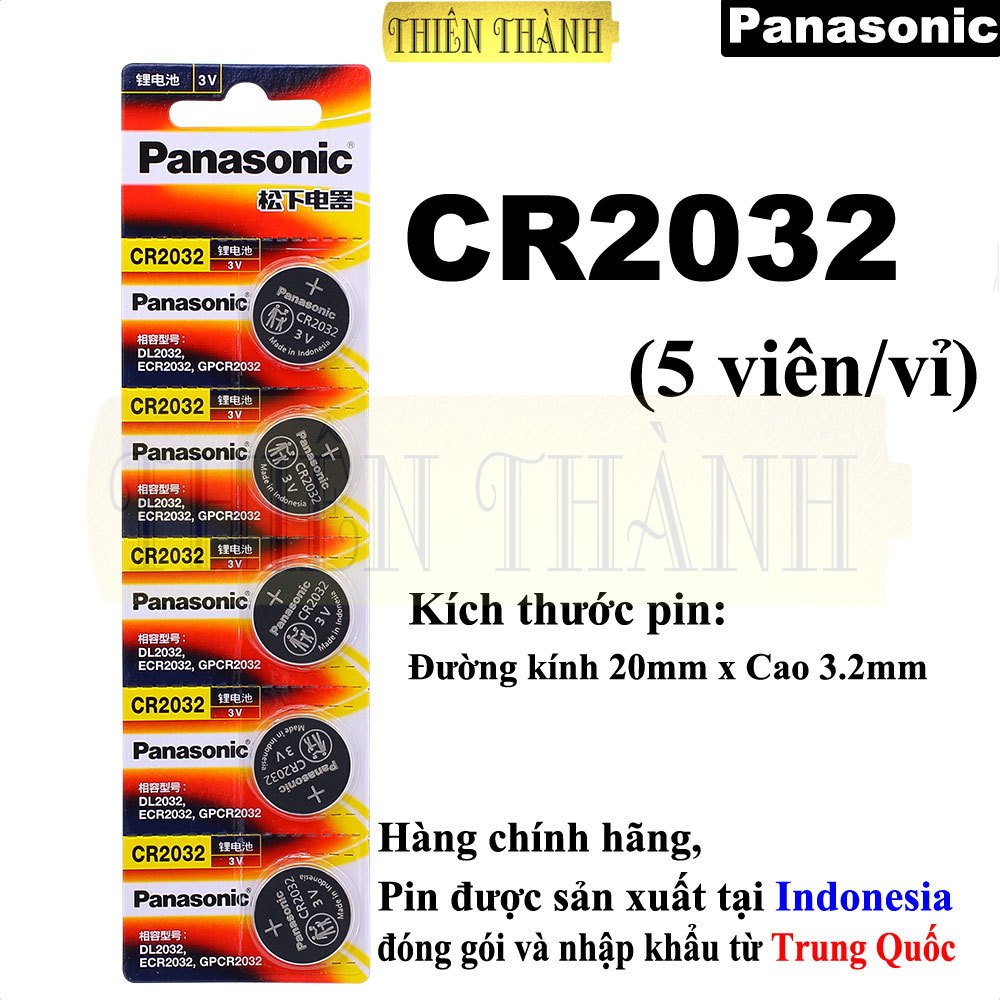 Pin Cúc Áo Panasonic CR2032,CR2025,CR2016,pin Lithium 3V,pin nút áo 3V ...