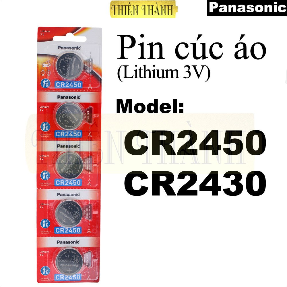 Pin Cúc Áo Panasonic CR2450,CR2430,pin Lithium 3V,pin nút áo 3V,pin ...