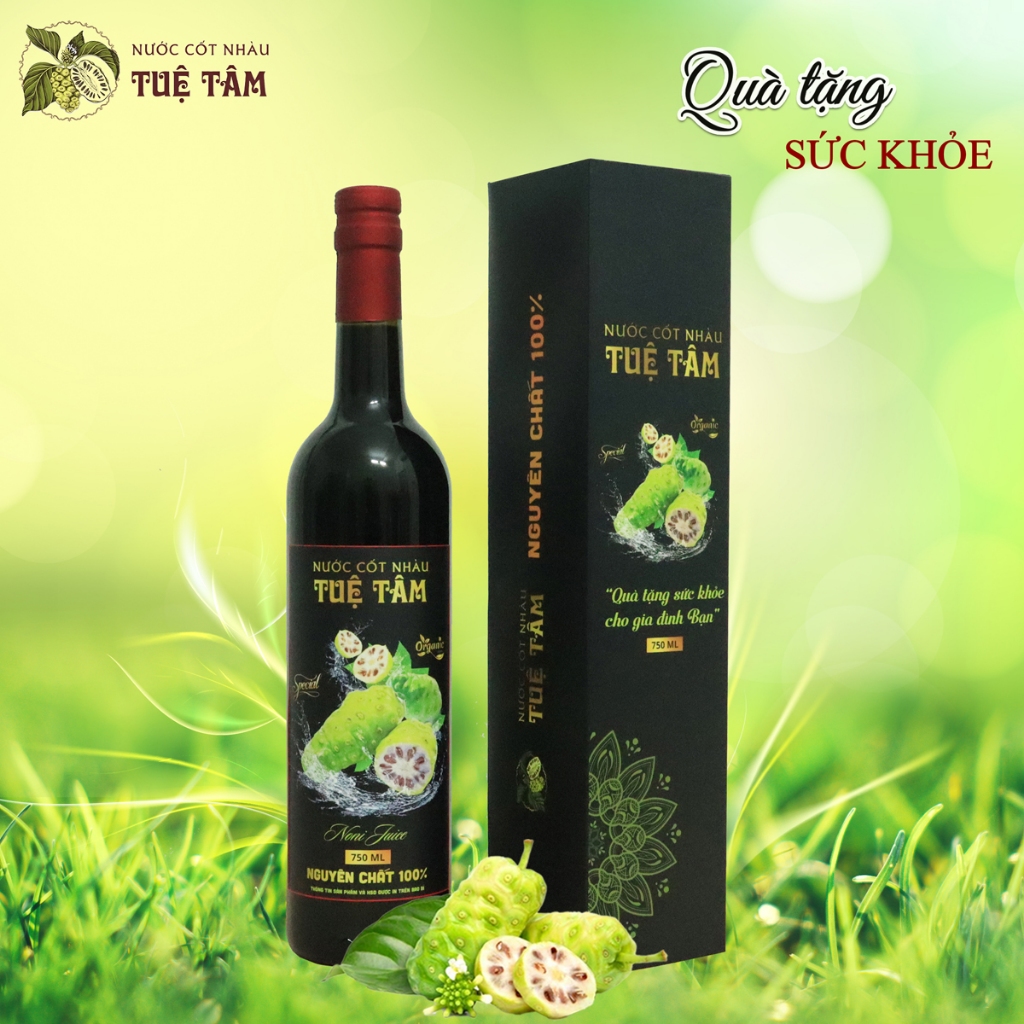 Combo 6 chai Nước Cốt Nhàu Tuệ Tâm chai thủy tinh 750ml hỗ trợ tiêu hóa tăng sức đề kháng