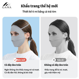 Khẩu Trang Ninjia Toàn Mặt Chống 99% Tia UV, Hai Lớp Chống Nắng UPF 50+, Dây Điều Chỉnh, Giặt Được