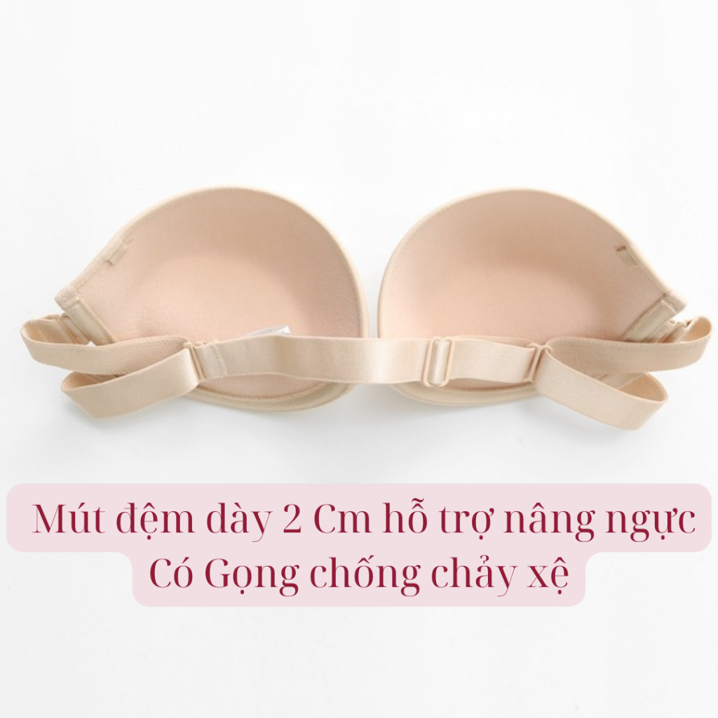 Áo Lót Quây Chống Tụt Nâng Ngực, Áo Ngực Không Dây Có Gọng Mặc Áo Hở Lưng AKD04