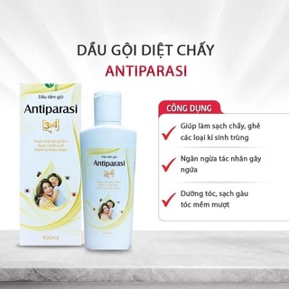 Dầu Gội Diệt Chí Antiparasi 3in1 100ml | Cho Bé Và Người Lớn - Sạch Chấy Giảm Ngứa Da Đầu Thảo Dược
