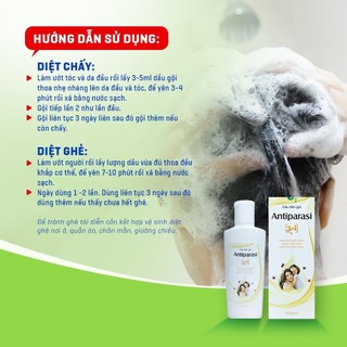 Dầu Gội Diệt Chí Antiparasi 3in1 100ml | Cho Bé Và Người Lớn - Sạch Chấy Giảm Ngứa Da Đầu Thảo Dược
