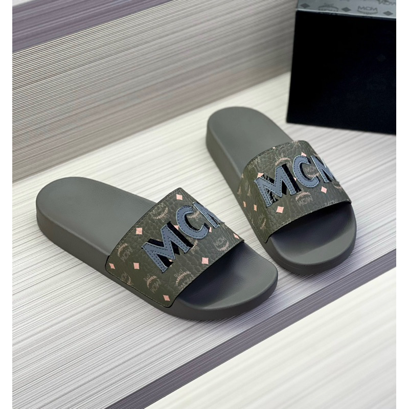 ⚡️[Hight Quality] Dép Lê Quai Ngang M..M Visetos Rubber Slides - Điếm Nhấn Logo Thêu Cao Cấp - Full Box Nam Nữ Qccc