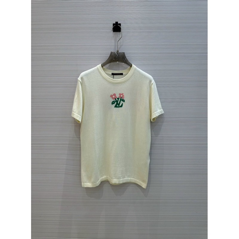 ⚡️[Hight Quality] Áo Phông Len L. V Full Box Tyler T-Shirt Điểm Nhấn Logo Flowers Dệt Kim Cao Cấp - Qccc Hottrend Nam Nữ