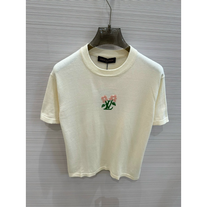 ⚡️[Hight Quality] Áo Phông Len L. V Full Box Tyler T-Shirt Điểm Nhấn Logo Flowers Dệt Kim Cao Cấp - Qccc Hottrend Nam Nữ