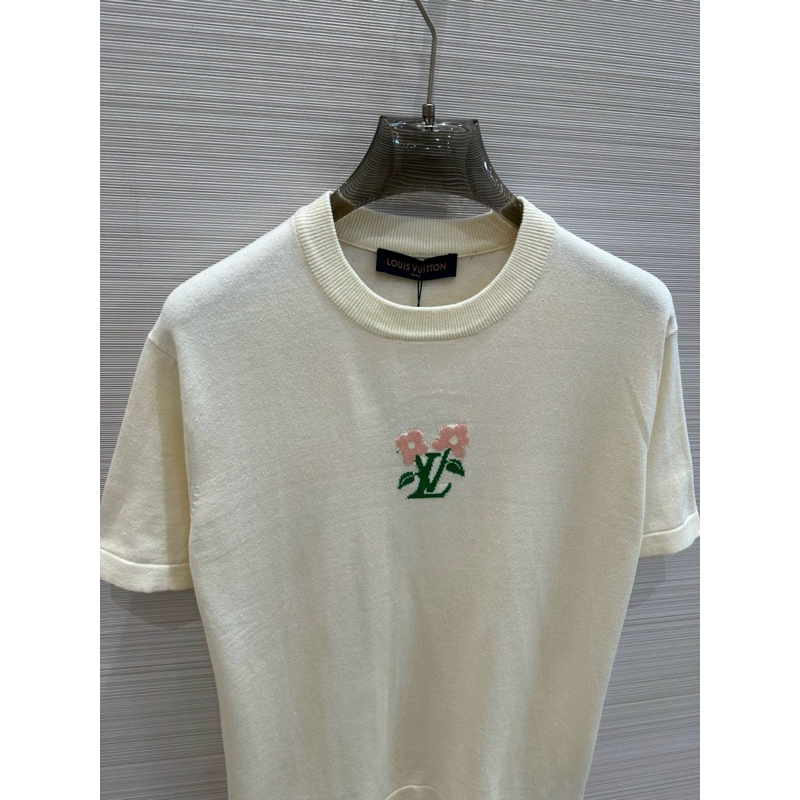 ⚡️[Hight Quality] Áo Phông Len L. V Full Box Tyler T-Shirt Điểm Nhấn Logo Flowers Dệt Kim Cao Cấp - Qccc Hottrend Nam Nữ