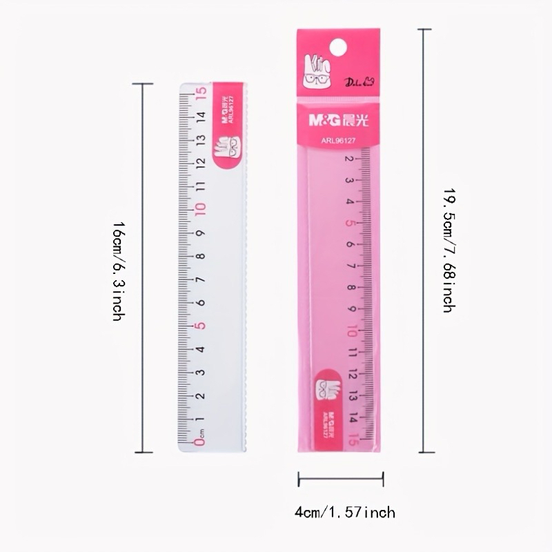 Product image Thước kẻ nhựa cứng trong suốt mica 15/20 cm Cao Cấp M&G 2