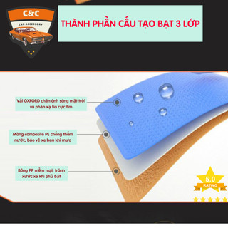Bạt phủ ô tô chống nắng mưa 3 lớp oxford tráng bạc cao cấp. Bạt trùm xe hơi 3 lớp chống nắng mưa bụi