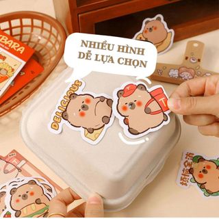 Sticker Capybara To Hình Dán Chống Nước Cute Set 30 Tấm Timo ST106