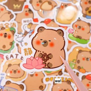 Sticker Capybara To Hình Dán Chống Nước Cute Set 30 Tấm Timo ST106