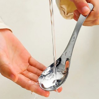 Combo 5 muỗng lòng sâu loại lớn   inox 304 dùng  ăn cơm ăn canh ăn súp -  Muỗng Inox  - Thìa Inox