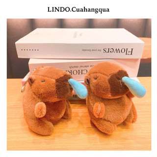 Móc Khóa Capybara Cute LINDOria, Móc Khóa Chuột Lang Nước, Treo cặp, balo, quà tặng dễ thương