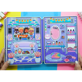 Đồ chơi bóc dán ngôi nhà mới của bé Toca Boca - Búp bê giấy Pighandmade