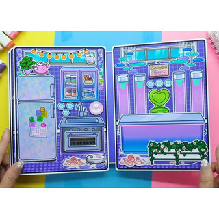 Đồ chơi bóc dán ngôi nhà mới của bé Toca Boca - Búp bê giấy Pighandmade