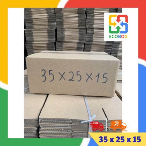 ECOBOX - 35x25x15 COMBO 50 hộp carton, hộp giấy đóng gói hàng