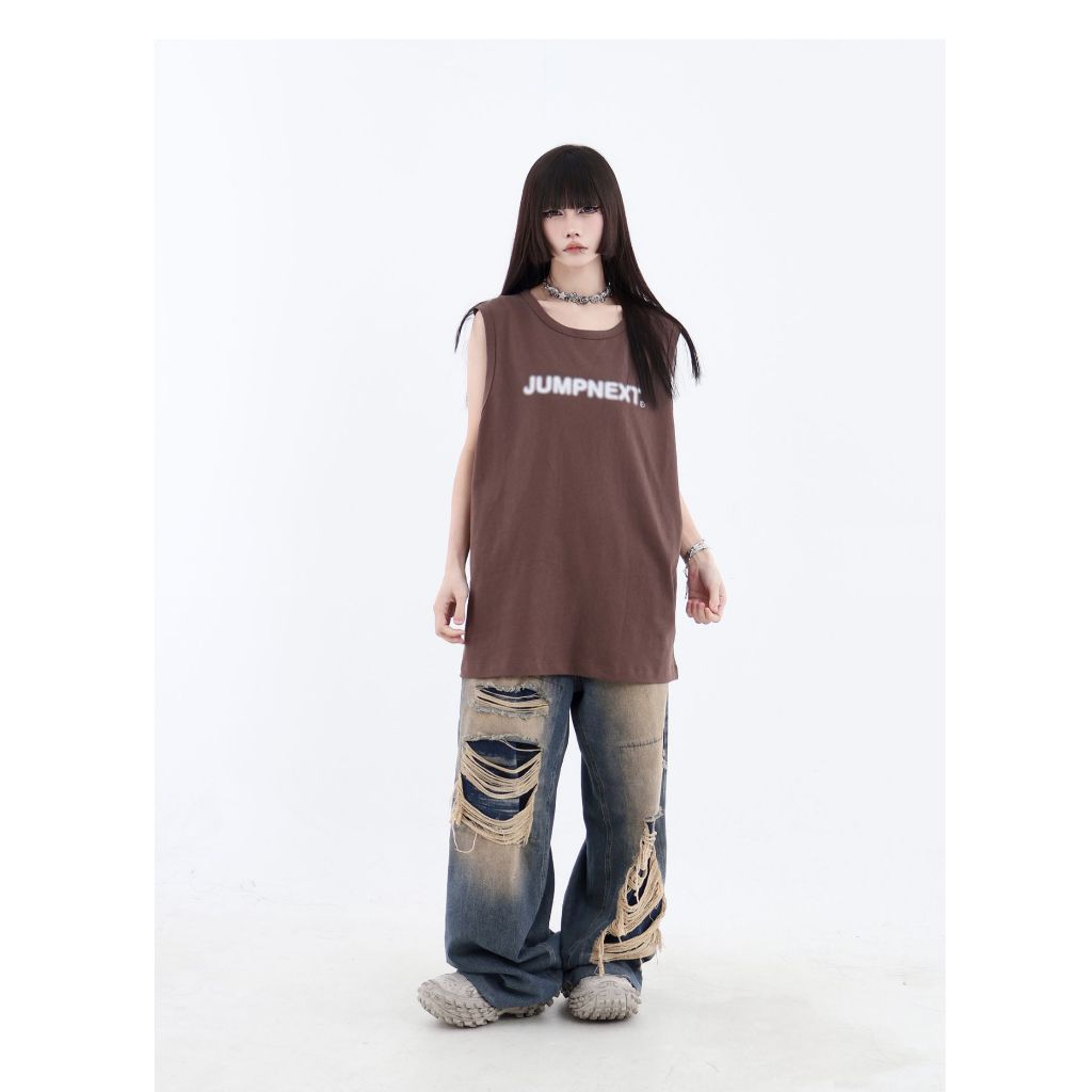 Áo TankTop REDLABEL In Họa Tiết JUMPNEXT, Áo Ba Lỗ Thể Thao RedLabel Thoáng Mát Cotton Mềm Mịn TT17