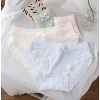 [Combo 10 Cái] Quần Lót Nữ Su Viền Ren Nơ Sexy Phối Hoa Gợi Cảm Quyến Rũ Freesize