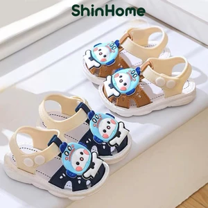 Dép sandal trẻ em quai hậu cúc bấm cho bé trai bé gái 0-2 tuổi ShinHome - bánh bao