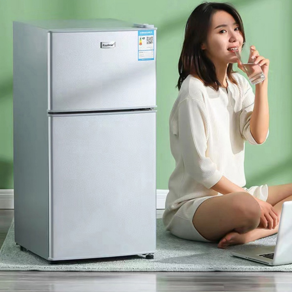 Tủ lạnh mini, tủ lạnh 2 cánh làm lạnh nhanh ngăn đá và ngăn lạnh giữ đồ luôn tươi mới, siêu nhỏ gọn tiết kiệm điện