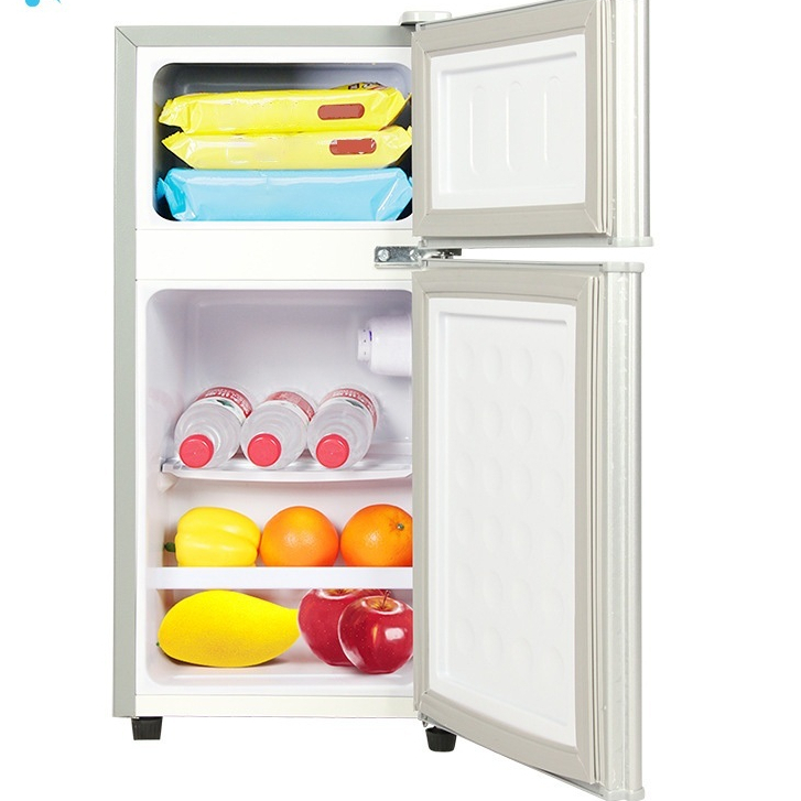 Tủ lạnh mini, tủ lạnh 2 cánh làm lạnh nhanh ngăn đá và ngăn lạnh giữ đồ luôn tươi mới, siêu nhỏ gọn tiết kiệm điện