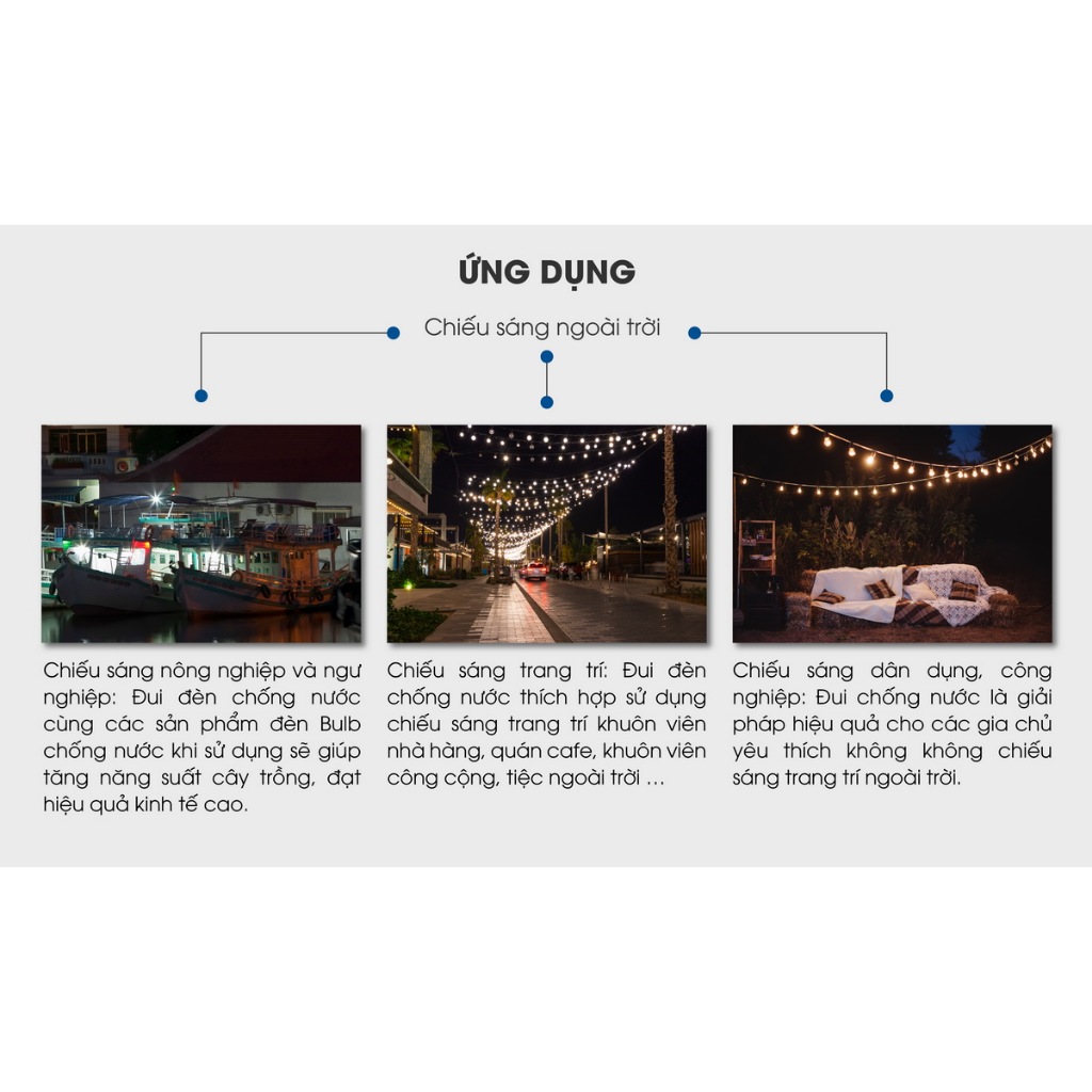 Ảnh Đui đèn Rạng Đông chống nước E27 IP54 2