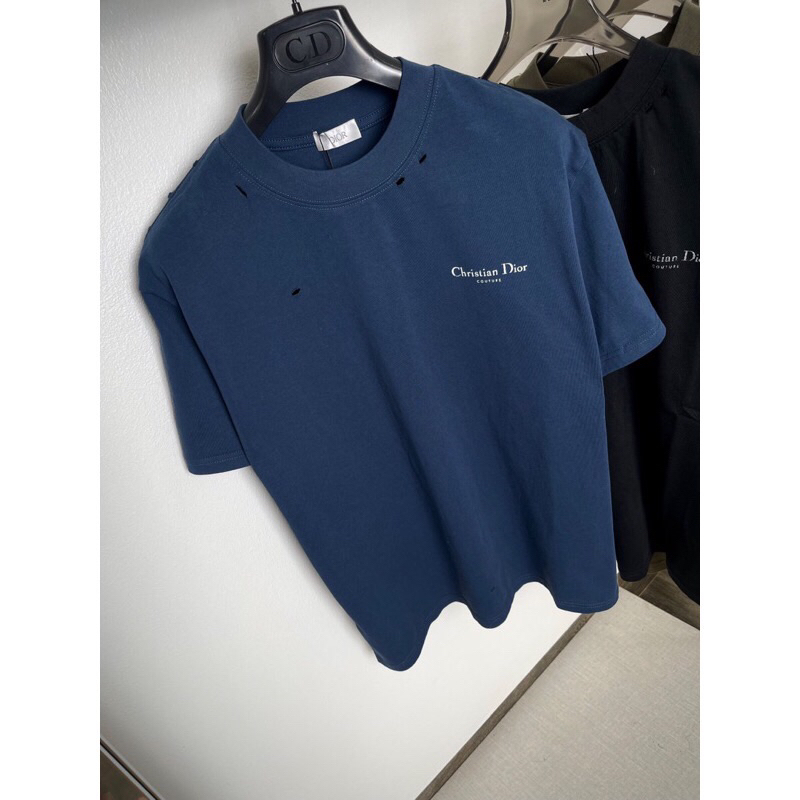 ⚡️[Hight Quality] Áo Phông Nam Nữ D1 .0r With Logo Printed - Điểm Nhấn Was Rách Nhẹ Phối Chữ Tinh Tế - Loại 1 C. D QCCC