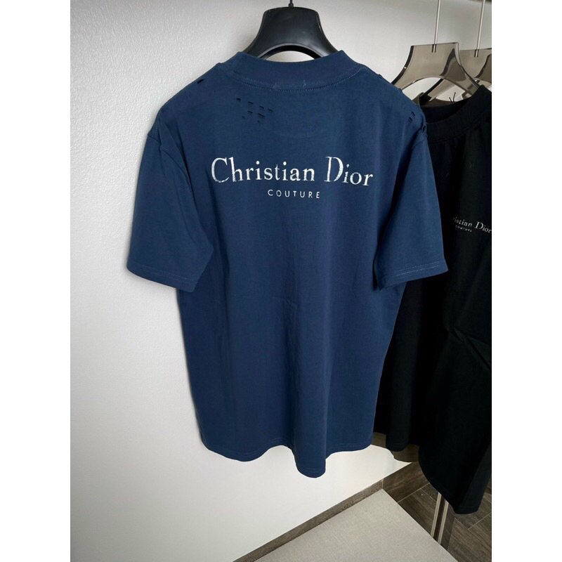 ⚡️[Hight Quality] Áo Phông Nam Nữ D1 .0r With Logo Printed - Điểm Nhấn Was Rách Nhẹ Phối Chữ Tinh Tế - Loại 1 C. D QCCC