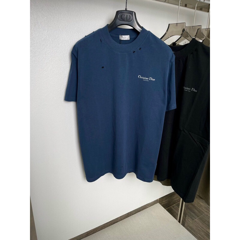⚡️[Hight Quality] Áo Phông Nam Nữ D1 .0r With Logo Printed - Điểm Nhấn Was Rách Nhẹ Phối Chữ Tinh Tế - Loại 1 C. D QCCC