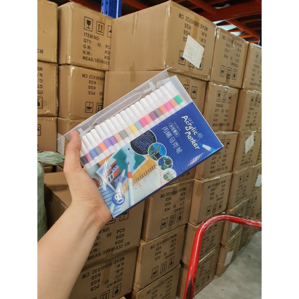 [GIÁ QUÁ TỐT-TV] Bút màu marker acrylic sơn đánh dấu bộ 60 đầu nhọn chống thấm nước không bị nhòe vẽ lên được nhiều Thứ