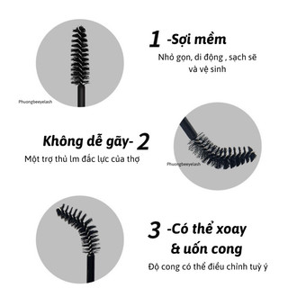 Chổi Chải Mi Kim Tuyến, Dụng Cụ Chải Mày Chải Mi Chuyên Dùng Cho Makeup Chải Sáp Đánh Mày 88805