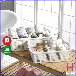 Rổ chữ nhật 3 size có quai cầm nhựa Việt Nhật 3596,3597,3598,Khay chữ nhật đựng tài liệu, đồ dùng văn phòng tiện dụng H